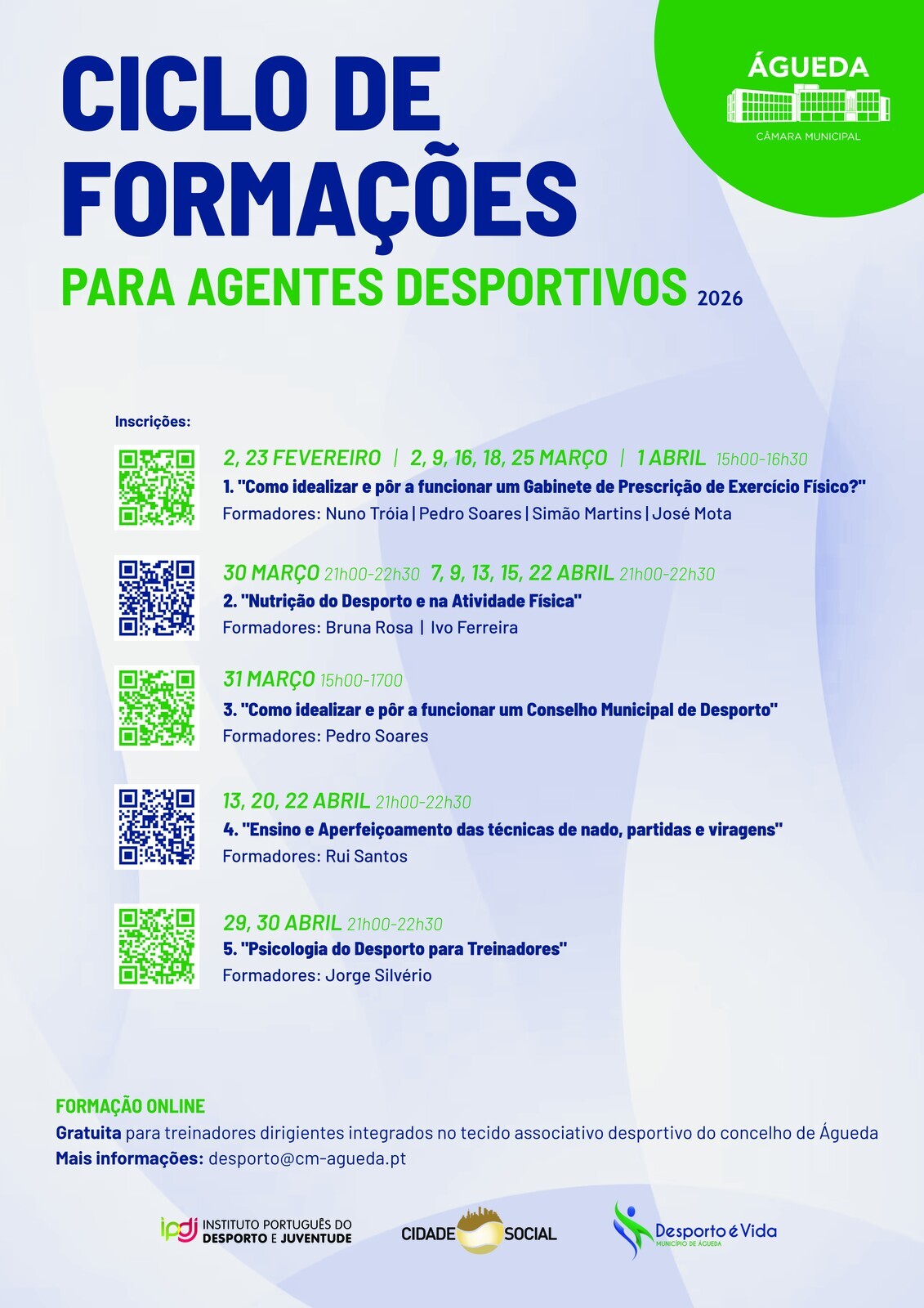 Ciclo de Formações para Agentes Desportivos